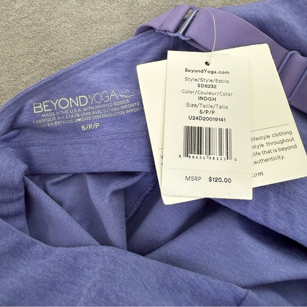 Beyond Yoga Spacedye Get Up And Go Pocket Biker Jumpsuit in Indigo Heather, sz S - Picture 6 of 6